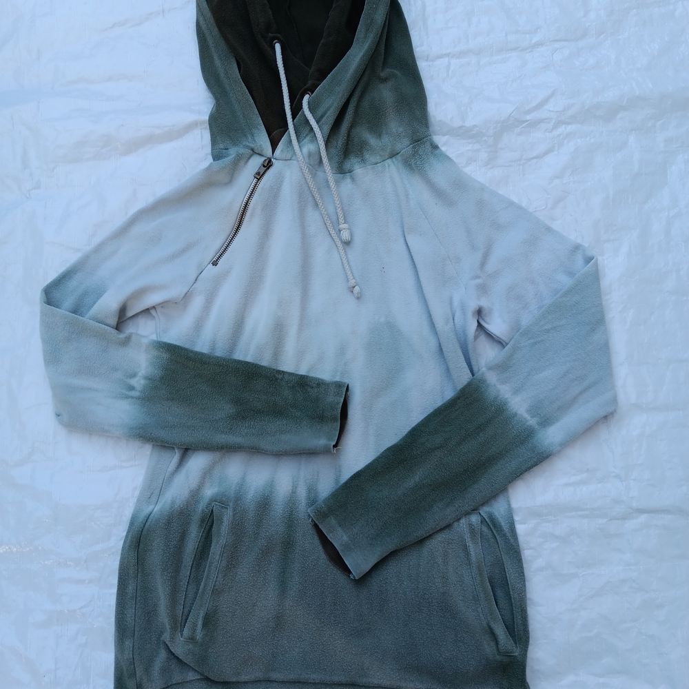 AMPERSAND AVE Olive and Gray Hoodie